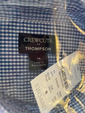 Crewcuts Blue Gingham Button-Down Shirt